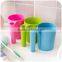 creative plastic mug cup with toothbrush holder