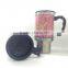 stainless steel double wall promotion coffee tumbler with colorful paper inside