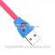 1m USB 3.0 cable Smile LED USB Charger Cable for android phones