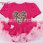 Birthday Crown Applique Infant Party Dress Tutu Baby Girl Rompers Cotton Short Sleeve Clothing