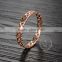 Rose gold plated stainless steel hollow round ring fashion women ring wedding jewelry 6210030