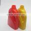 Red and yellow 1000ml engine oil plastic bottle for car