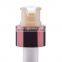 plastic lotion pumps with shiny silver aluminum shell collar