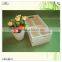 fsc certified multi compartment folk art plywood wooden crate