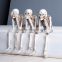 Decorative artificial geek resin skeleton figurine