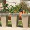 FO-9010 tapered square stainless steel plant pots