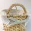 Customize gfit package basket hand knitting empty wicker baby gift basket