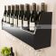 MDF wooden wall mounted wine display with Stemware holder new design wall shelf for wine holder Floating Wine Rack