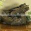 Fallen Log on River Rock Tabletop Fountain With LED Lights