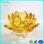 Customized crystal lotus glass lotus flower for desk table decoration
