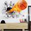 Creative Self Adhesive 3D Basketball Wall Paper for Kids' Room