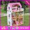 2016 luxurious children big wooden dollhouse kits W06A163-S