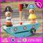 New design pirate toy wooden stacking balance blocks for kids W11F056