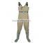 high quality fishing wader 100% waterproof camo chest PVC wader