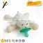 2017 baby funny plush animal toys with pacifier baby teething toy