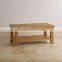 rustic oak wood Coffee Table with 4 Drawers with good design and 100% solid oak wood furniture
