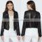 latest fashion design women leather jacket customized 2016