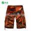 New Style European Fashion Summer 100% Cotton Baggy Camo Cargo Shorts for Men