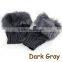 Gloves Arm Warmer Fingerless Gloves-Knitted Rabbit Fur Lined Leather Gloves 8226