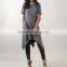 Custom super longline t shirt with asymmetric hem