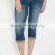denim capri with porkchop pockets#82402