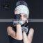 Lady style knitted winter mink fur pom pom beanie hats
