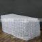 Fashion Design Polyester Satin Suzhou Decoration Wedding Table Skirt