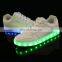 Hot New Fashion Large Size 46 Rechargeable OEM High quality PU leather sneakers LED Shoes