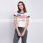 Wholesale Latest New Design Fashion Women White Shirt Tee shirt Custom Women Cheap 100 Cotton T Shirt