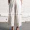 White High Waist Stacks Fitted Pant For Women