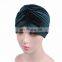 New Fashion Velvet Gold Indian Hat Muslim headscarf Velvet Turban Amira Headscarf Caps Headwear Hat