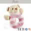 BE133014-B 14cm soft Blue bear plush stuffed baby rattle