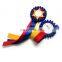Factory Handmade Triple Layer Horse Race Award Ribbon Rosette Badge,Horse Sport Flower Ribbon Rosette,Profession Supplier