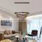 High quality coffee color chandelier big round pendant lamp with led lighting
