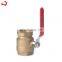 female threaded water brass mini ball valve with long handle