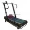 Exercise machine life long self-powered non-motorized curved manual treadmill new design slim gym use running machine