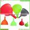 Custom silicone utensils collapsible silicone funnel large funnel barrel funnel
