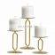 Set Of 3 Pillar Round Candle Stand Holder Home Decor Gold Metal Candle Holder