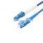 SC-LC Spiral Armored Single Mode Simplex LSZH PVC Fiber Optic Patch cord Fiber Jumper random mated lc sc fiber optical patch cor