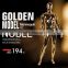 Noble gold chrome fiberglass Europe Asian full body muscle male mannequin