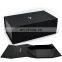 Luxury packing box with custom magnetic closure cardboard black folding packing