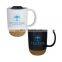 White sublimation wholesale china ceramic coffee mug with cork base