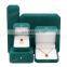 Fadeli Custom Logo Top Quality Blackish Green Velvet Ring Necklace Bracelet Bangle Gift Packaging Plastic Jewelry Box
