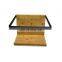 home storage bamboo Wooden and Metal CD display rack CD Vinyl  holder rack