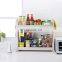 Exported Good Cheap Wheel Style Slide Out Removable Corner 2 Tier Bathroom Shelf Plastic Slim Storage Organizer Kitchen Racks