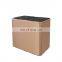 Two large compartments capacity high quality brown  rectangular stainless steel cushions with filter smart waste bin