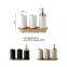 Deluxe pearl glaze ceramic bathroom accessories 8PCS set with waste basket soap dispenser