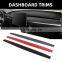 New Style Dashboard Panel Trim Stickers Carbon Fiber Frame Strip Cover Console Dust Proof For Tesla Model 3