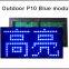 10mm Pixel Module Outdoor 1/4 Scan 320*160mm 32*16 Pixel Blue Display P10 Led Module