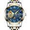 Oem Luxury Swiss Made Men Mechanical Watch Stainless Steel Back Cover